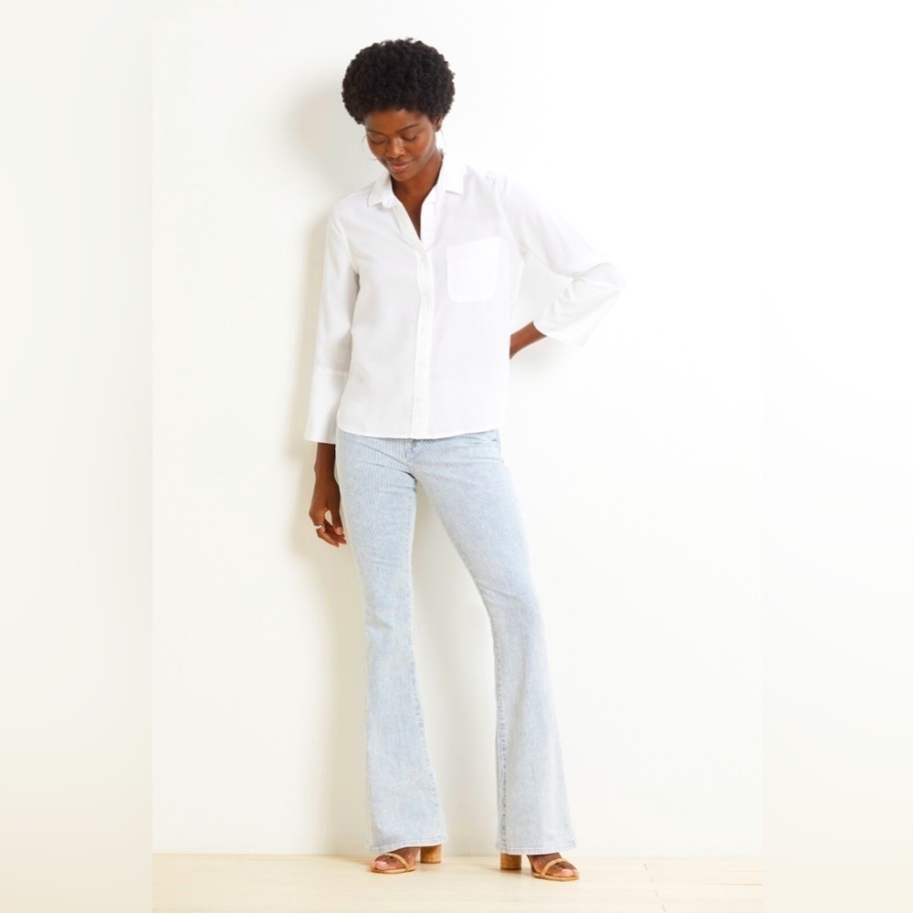 EVEREVE CLOTH & STONE Shirt Tail Button Down White XS